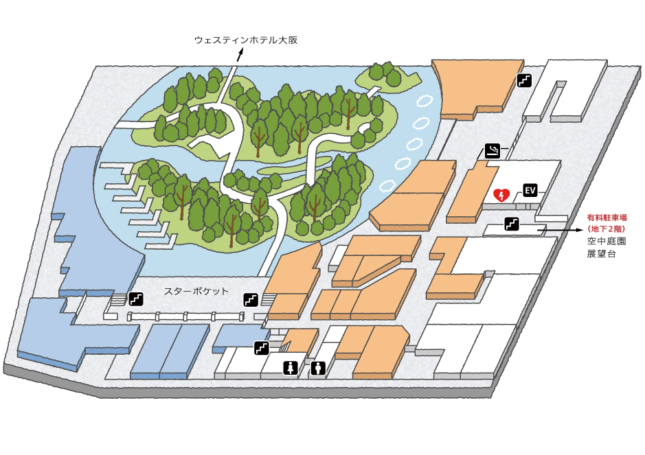 Takimikoji food mall Map